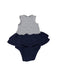 A Navy Sleeveless Rompers from Seed in size 12-18M for girl. (Back View)