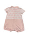 A Pink Short Sleeve Rompers from Le Petit Society in size 6-12M for girl. (Back View)