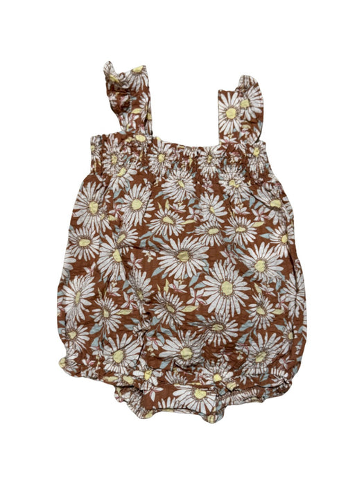 A Brown Sleeveless Rompers from Seed in size 3-6M for girl. (Back View)