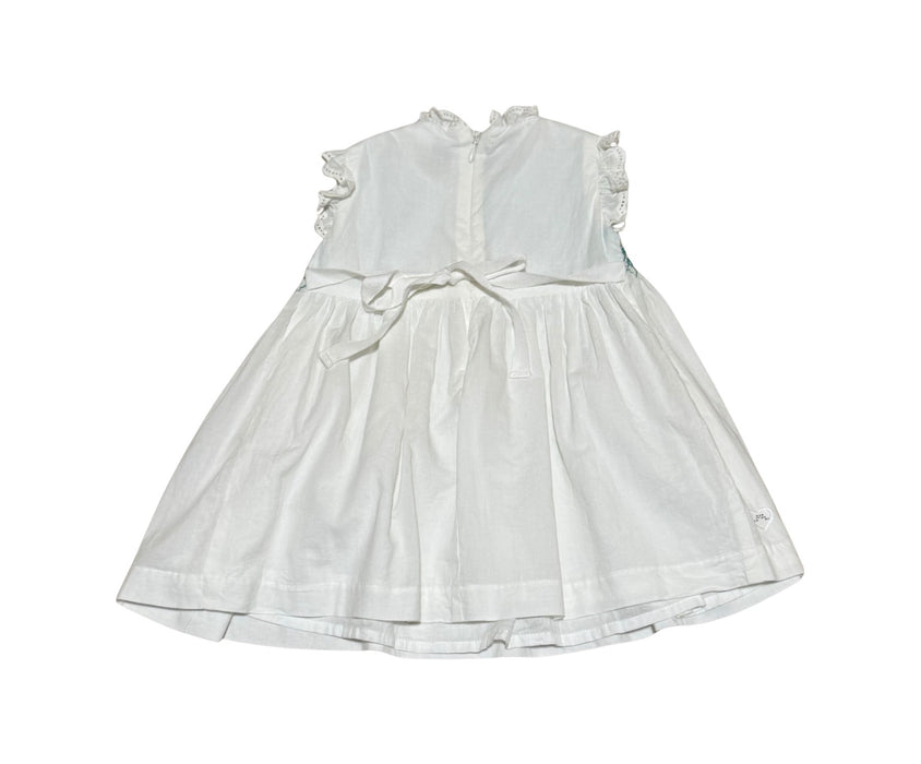 A White Sleeveless Dresses from Château de Sable in size 6-12M for girl. (Back View)