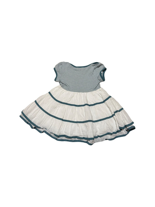 A White Short Sleeve Dresses from Château de Sable in size 12-18M for girl. (Back View)