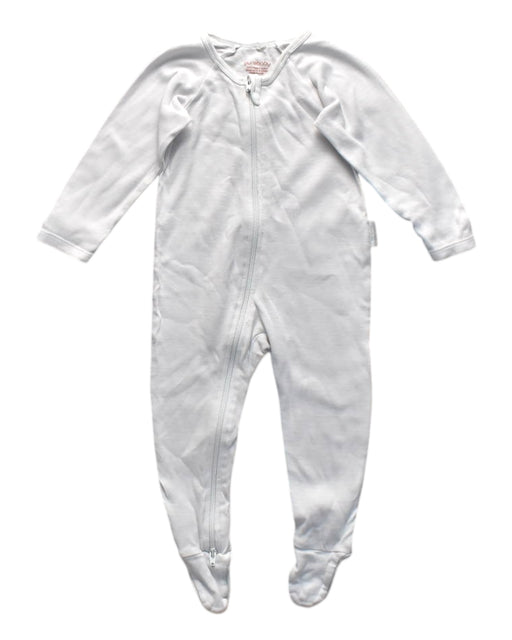 A White Onesies from Purebaby in size 6-12M for neutral. (Front View)
