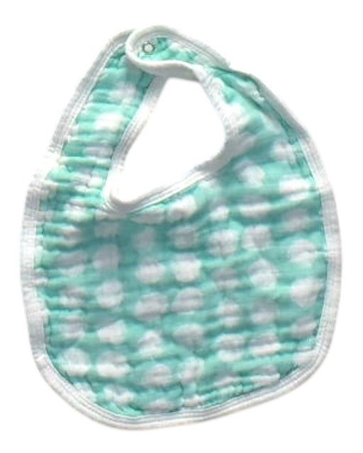 A Teal Bibs from Aden & Anais in size O/S for neutral. (Front View)