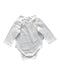 A White Long Sleeve Bodysuits from Purebaby in size 0-3M for neutral. (Front View)