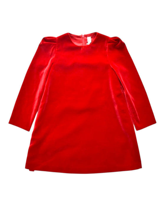 A Red Long Sleeve Dresses from Il Gufo in size 4T for girl. (Front View)