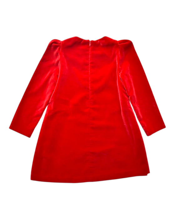 A Red Long Sleeve Dresses from Il Gufo in size 4T for girl. (Back View)