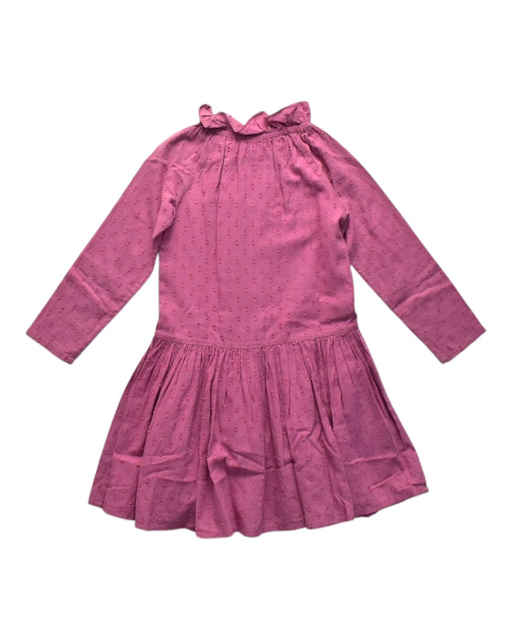 A Pink Long Sleeve Dresses from Velveteen in size 4T for girl. (Back View)