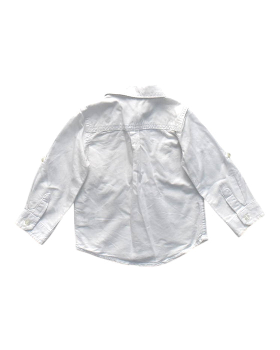 A White Long Sleeve Shirts from Mothercare in size 6-12M for boy. (Back View)