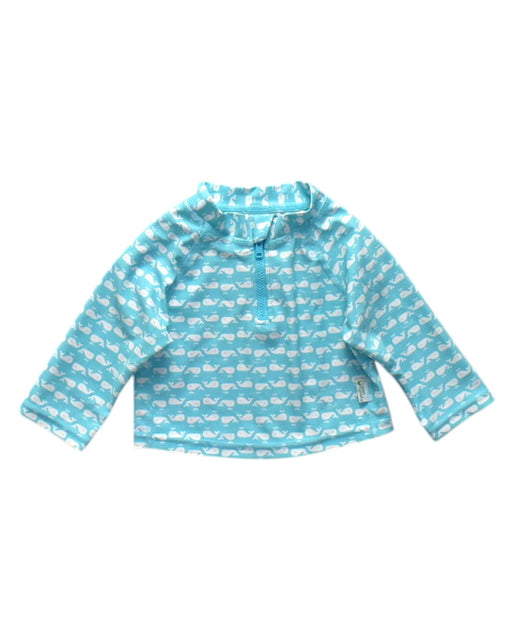 A Blue Rash Guards from Green Sprouts in size 3-6M for boy. (Front View)