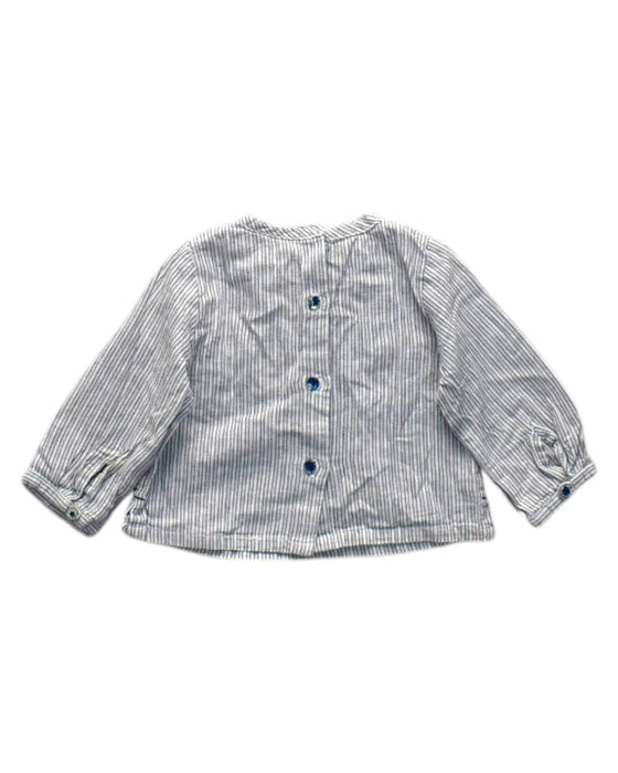 A Blue Long Sleeve Shirts from Natalys in size 0-3M for boy. (Back View)