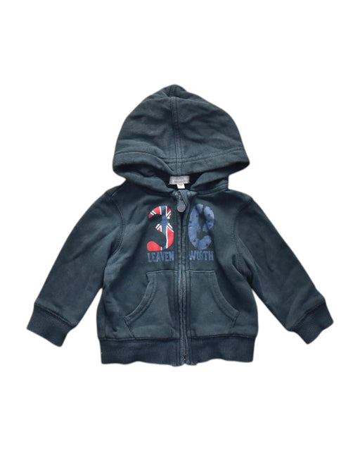 A Navy Hooded Sweatshirts from Grain de Blé in size 3-6M for boy. (Front View)