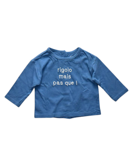 A Blue Long Sleeve T Shirts from Vertbaudet in size 3-6M for girl. (Front View)