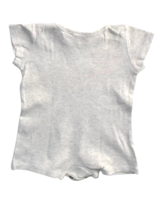 A Grey Short Sleeve Bodysuits from Seed in size 0-3M for boy. (Back View)