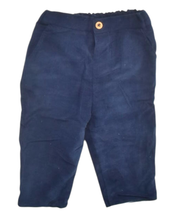 A Navy Casual Pants from The Little White Company in size 6-12M for boy. (Front View)