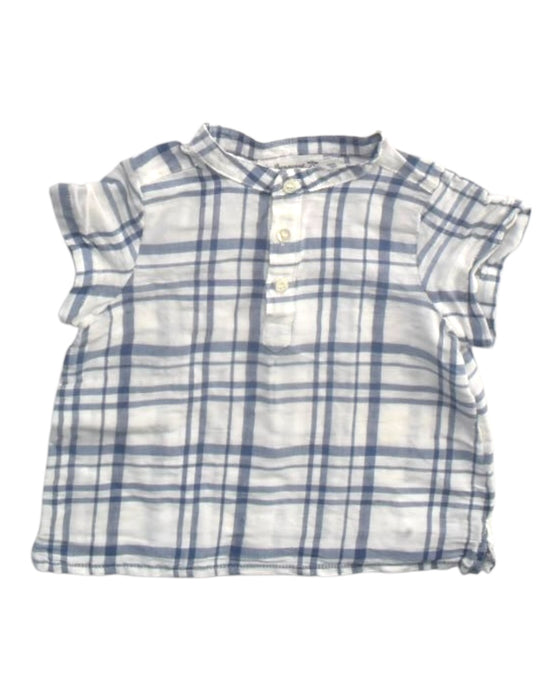 A Blue Short Sleeve Shirts from Bonpoint in size 12-18M for boy. (Front View)