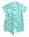 A Blue Short Sleeve Rompers from Elly in size 6-12M for boy. (Front View)