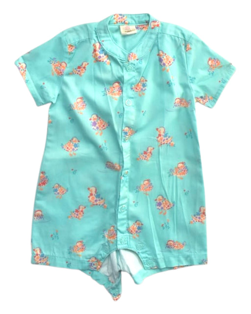 A Blue Short Sleeve Rompers from Elly in size 6-12M for boy. (Front View)