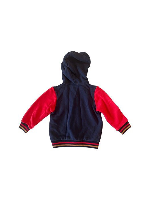 A Navy Hooded Sweatshirts from Petit Bateau in size 2T for boy. (Back View)