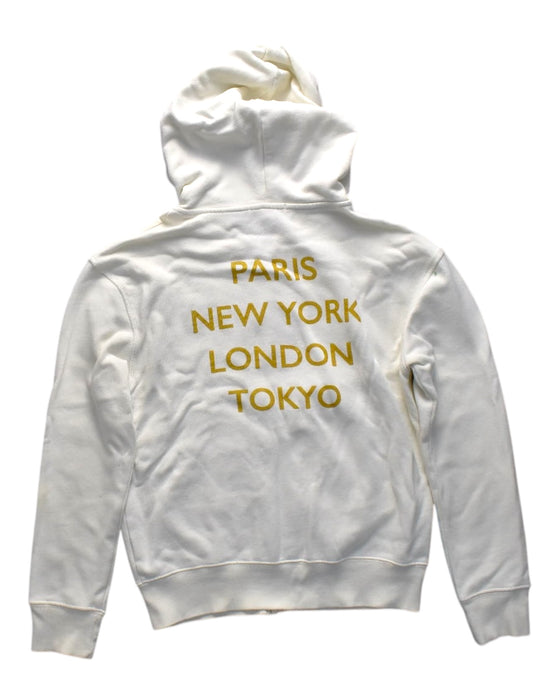 A White Zippered Sweatshirts from Bonpoint in size 12Y for girl. (Back View)