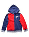 A Navy Zippered Sweatshirts from Polo Ralph Lauren in size 7Y for boy. (Front View)