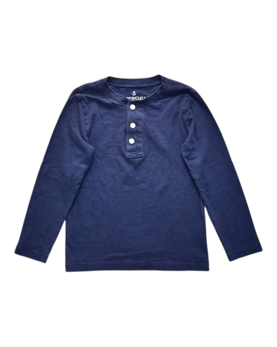 A Blue Long Sleeve T Shirts from Crewcuts in size 5T for boy. (Front View)