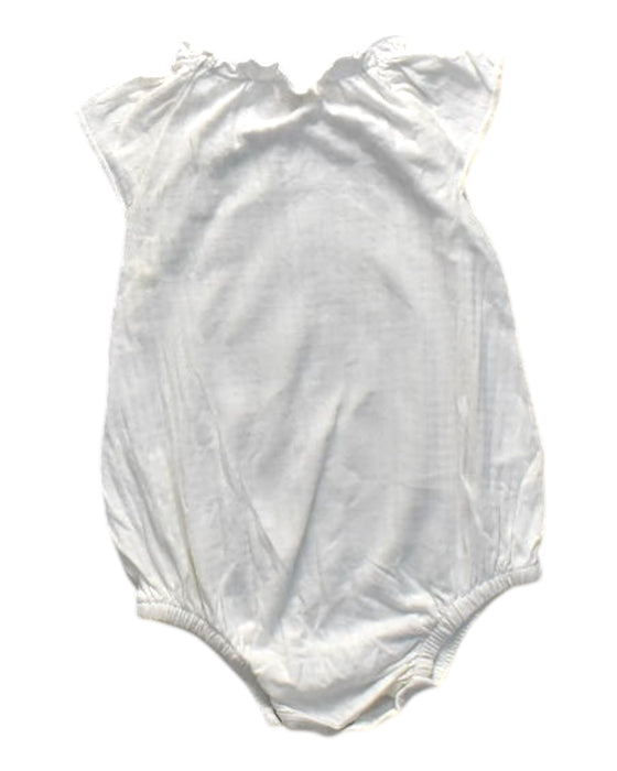 A White Sleeveless Bodysuits from Le Petit Society in size 6-12M for neutral. (Back View)