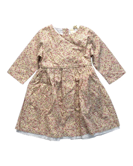 A Multicolour Long Sleeve Dresses from Little Cotton Clothes in size 3T for girl. (Front View)