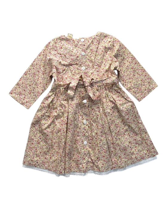 A Multicolour Long Sleeve Dresses from Little Cotton Clothes in size 3T for girl. (Back View)