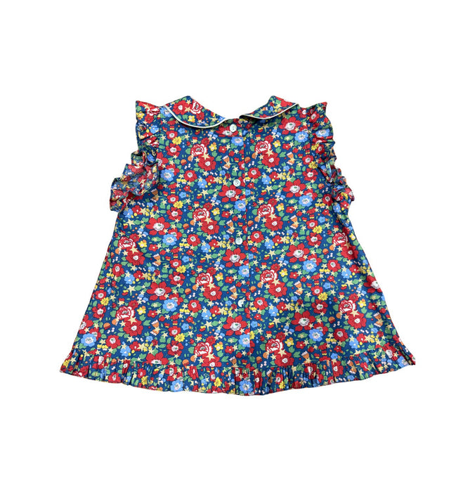 A Blue Sleeveless Tops from Elizabeth Little in size 10Y for girl. (Back View)