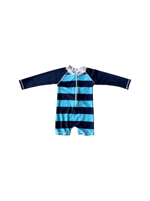 A Blue Swimsuits from Snapper Rock in size 3-6M for boy. (Front View)