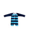 A Blue Swimsuits from Snapper Rock in size 3-6M for boy. (Front View)