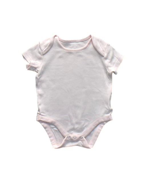 A White Short Sleeve Bodysuits from Mothercare in size 3-6M for girl. (Front View)
