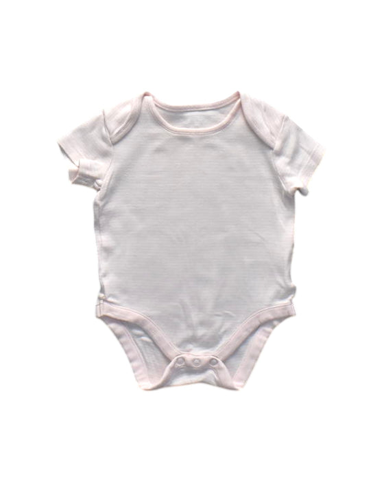 A White Short Sleeve Bodysuits from Mothercare in size 3-6M for girl. (Front View)