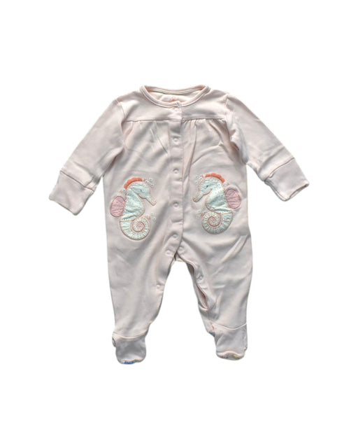 A Pink Onesies from Mothercare in size 3-6M for girl. (Front View)