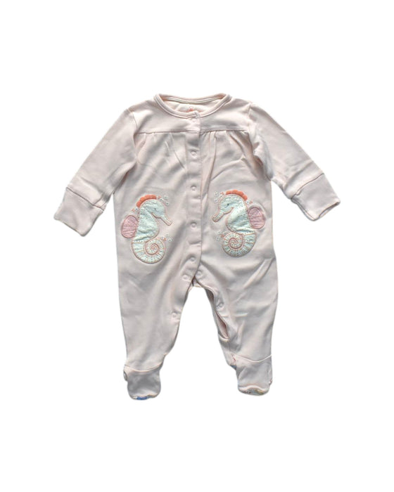 A Pink Onesies from Mothercare in size 3-6M for girl. (Front View)