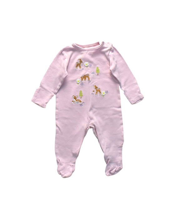 A Pink Onesies from Mothercare in size 3-6M for girl. (Front View)