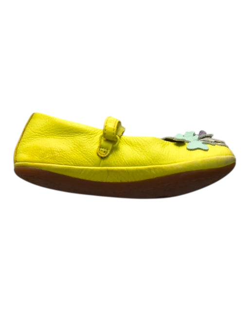 A Yellow Flats from Camper in size 4T for girl. (Front View)