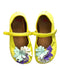 A Yellow Flats from Camper in size 4T for girl. (Back View)