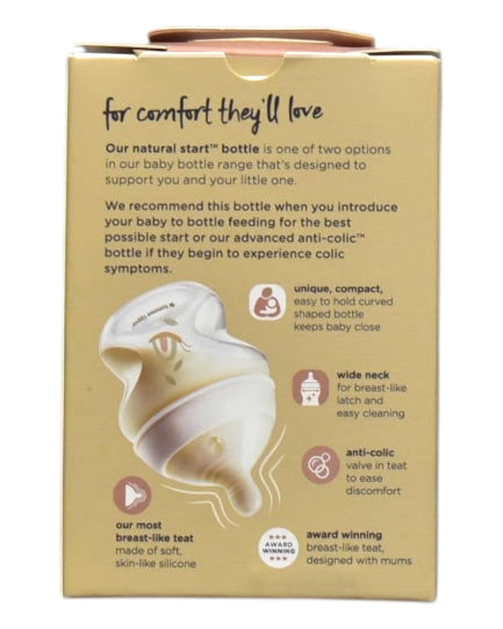 A Beige Bibs from Tommee Tippee in size 0-3M for neutral. (Back View)