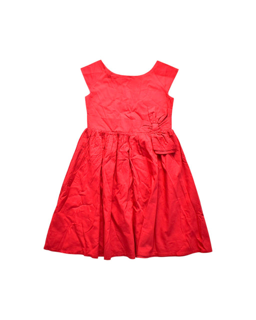 A Red Sleeveless Dresses from Hope & Henry in size 8Y for girl. (Front View)