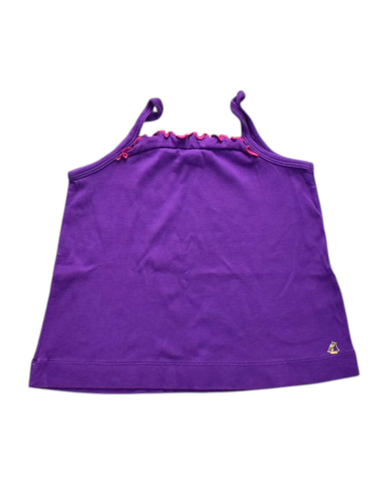 A Purple Sleeveless Tops from Petit Bateau in size 6T for girl. (Front View)