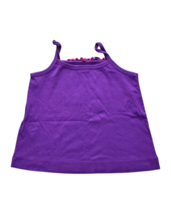 A Purple Sleeveless Tops from Petit Bateau in size 6T for girl. (Back View)