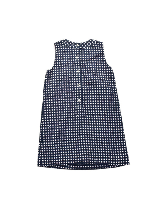 A Navy Sleeveless Dresses from Brooks Brothers in size 10Y for girl. (Back View)