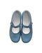 A Blue Flats from Okaa in size 6T for girl. (Back View)
