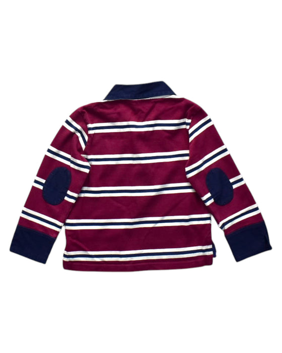 A Burgundy Long Sleeve Polos from Jojo Maman Bébé in size 4T for boy. (Back View)