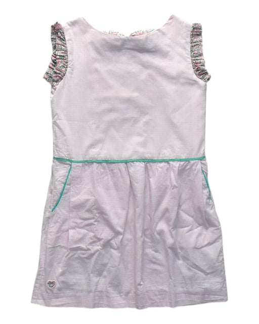 A White Sleeveless Dresses from Chateau de Sable in size 4T for girl. (Front View)