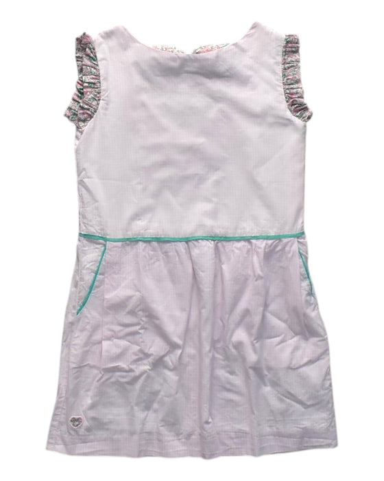 A White Sleeveless Dresses from Chateau de Sable in size 4T for girl. (Front View)