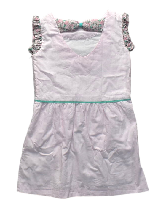 A White Sleeveless Dresses from Chateau de Sable in size 4T for girl. (Back View)
