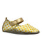 A Yellow Flats from Bobux in size M for girl. (Front View)
