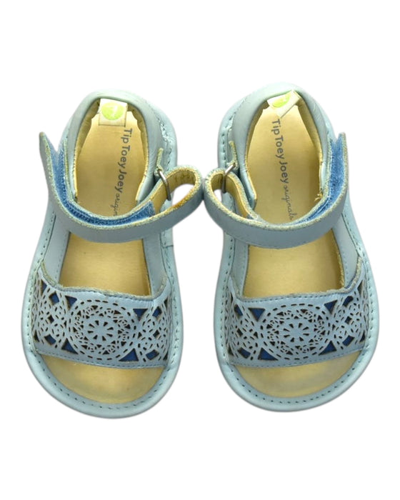 A Blue Sandals from Tip Toey Joey in size 12-18M for girl. (Back View)
